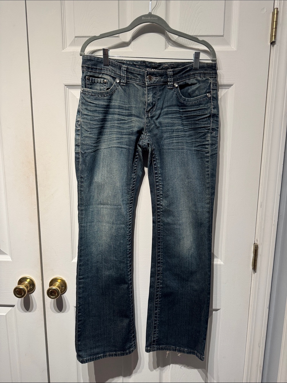 Seven7 Women's Dark Blue Bootcut Jeans